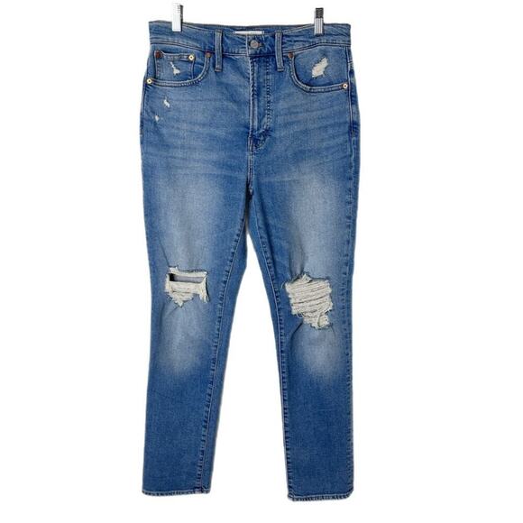Madewell Womens Jeans 28 The Perfect Vintage Distressed High Rise Med Wash Denim - Picture 1 of 11
